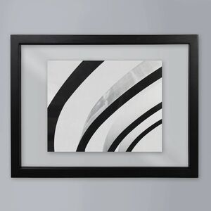 Threshold Black and White Curved Line Art